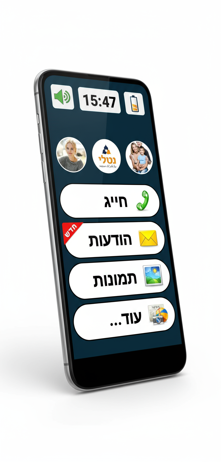 ממשק גדול ופשוט של בייסיק סמארטפון